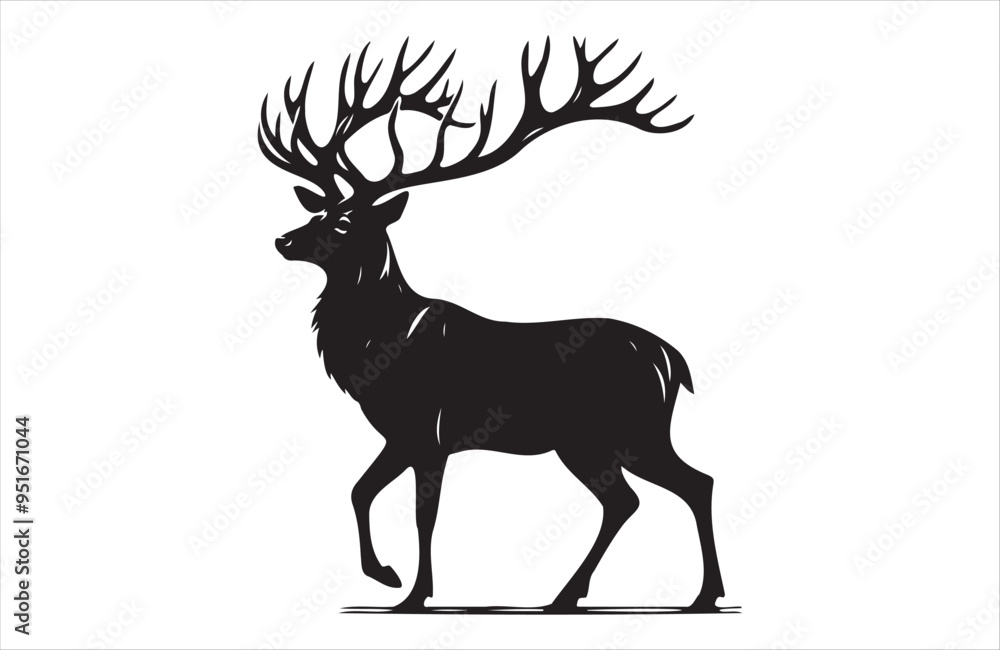 A vector of deer vector design on white background A vector of deer vector design on white background