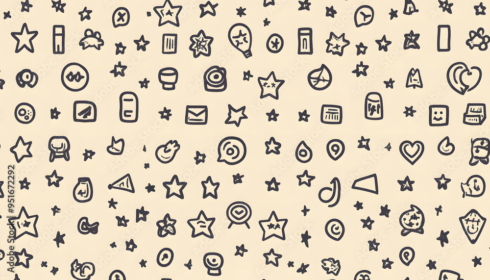 Repeating small icons, like stars, dots, or simple symbols, evenly spaced on a neutral background for a subtle pattern. Repeating small icons, like stars, dots, or simple symbols, evenly spaced on a neutral background for a subtle pattern.