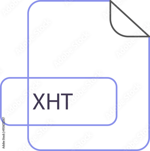 XHT File extension icon RAW thicker outline photo