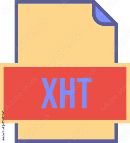 XHT File icon fill and outline crisp corners photo