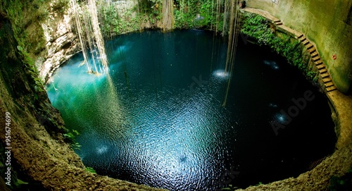 Cenote in Mexico Riviera Maya