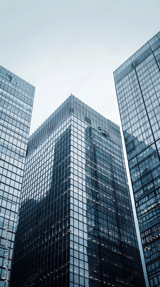 Partially completed office towers with no progress, illustrating the slowdown in commercial construction during a recession. Partially completed office towers with no progress, illustrating the slowdown in commercial construction during a recession.