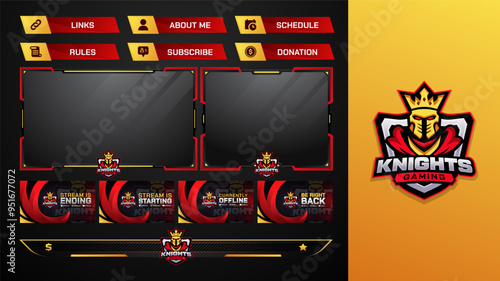 Red and Black Gaming Stream Overlay Template