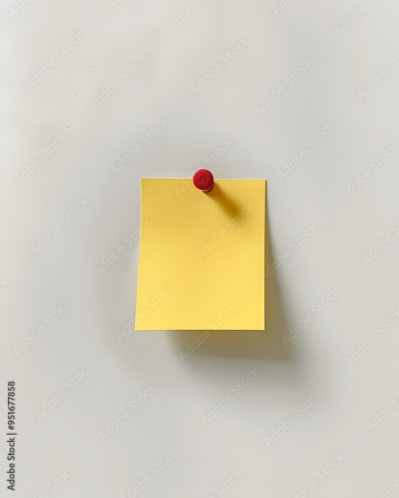 yellow sticky note with a red push pin on a wall background yellow sticky note with a red push pin on a wall background