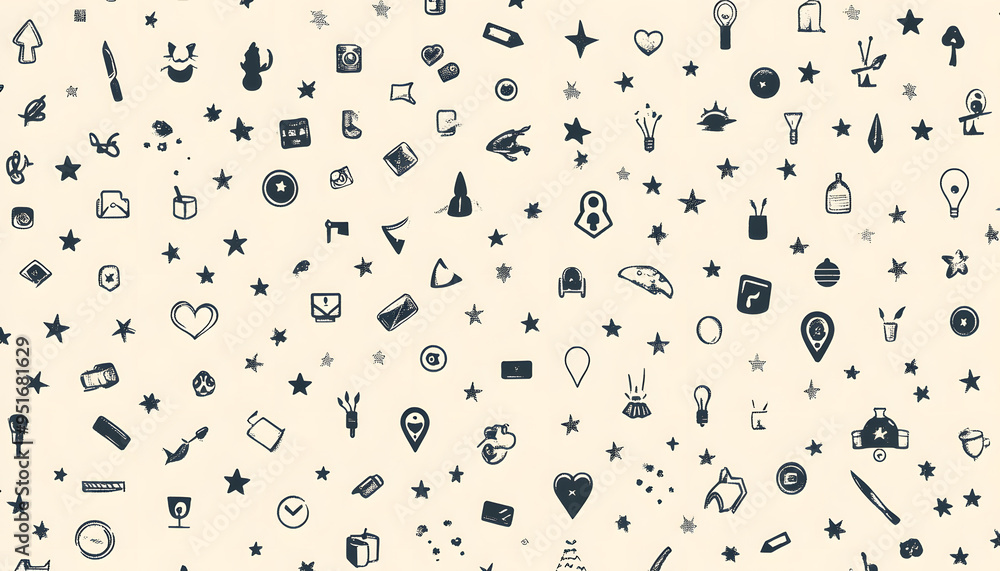 Repeating small icons, like stars, dots, or simple symbols, evenly spaced on a neutral background for a subtle pattern. Repeating small icons, like stars, dots, or simple symbols, evenly spaced on a neutral background for a subtle pattern.