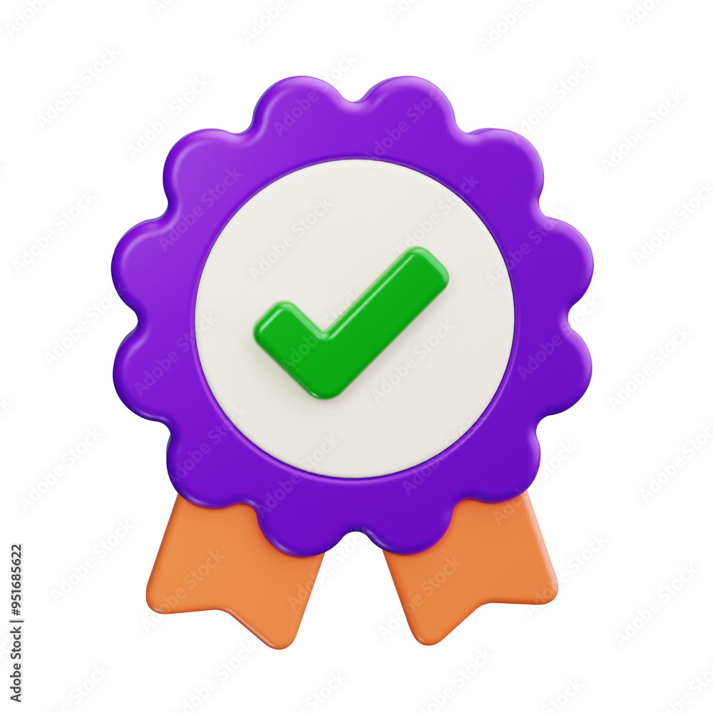 badge 3d render icons