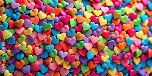 Background with colorful hearts representing love and romance, hearts, love, romance, background, colorful, passion