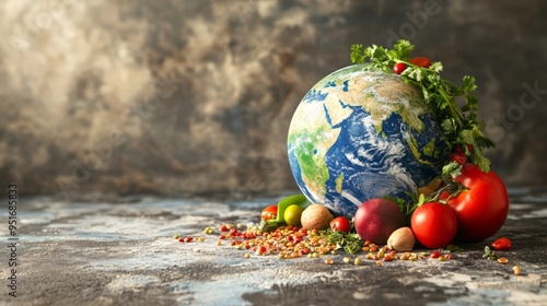 World food day. An international day celebrated every year worldwide on October 16 to commemorate the date of the founding of the United Nations Food and Agriculture Organization photo