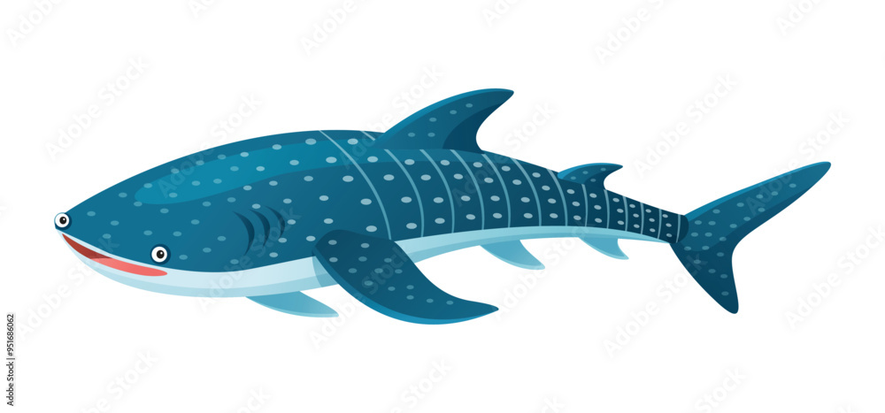 Whale shark cartoon vector illustration isolated on white background Whale shark cartoon vector illustration isolated on white background