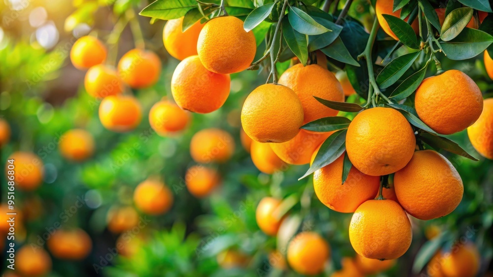 Oranges hanging ripe on a tree branch , fruit, citrus, agriculture, harvest, vibrant, organic, natural, fresh, juicy, tree Oranges hanging ripe on a tree branch , fruit, citrus, agriculture, harvest, vibrant, organic, natural, fresh, juicy, tree