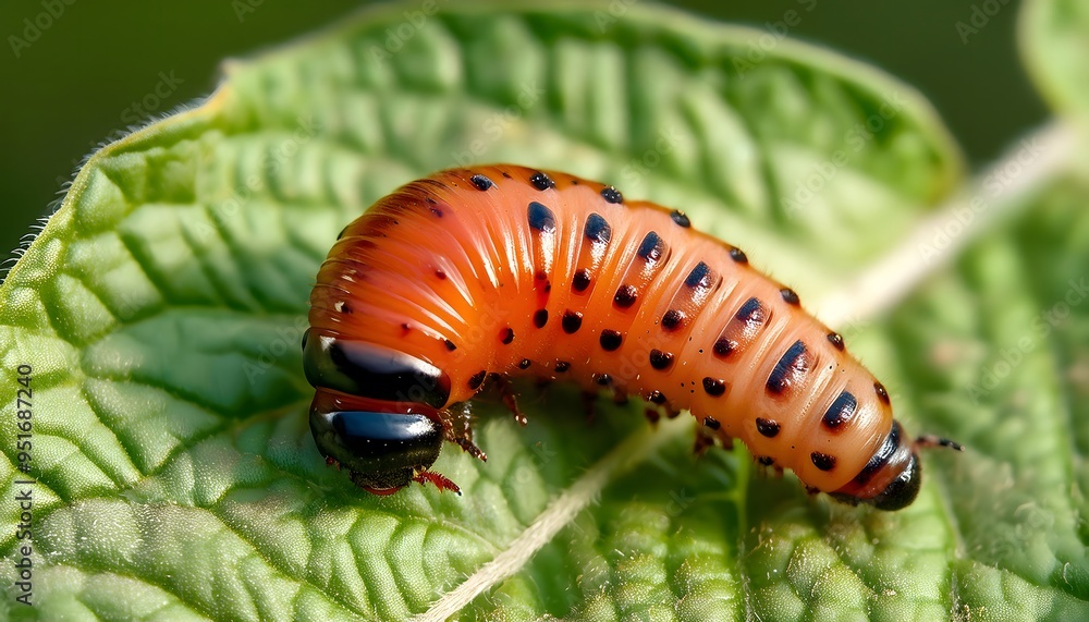 A Colorado Potato Beetle Larvae A Colorado Potato Beetle Larvae