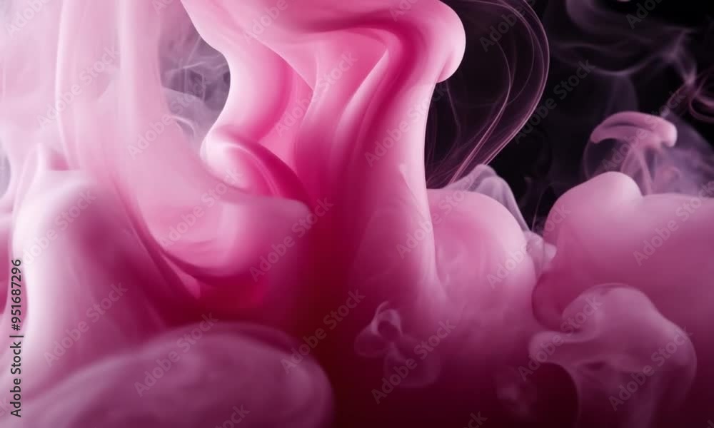 Abstract pink and white smoke swirling in water, creating a dreamy and ethereal atmosphere, emphasizing softness and fluidity Abstract pink and white smoke swirling in water, creating a dreamy and ethereal atmosphere, emphasizing softness and fluidity