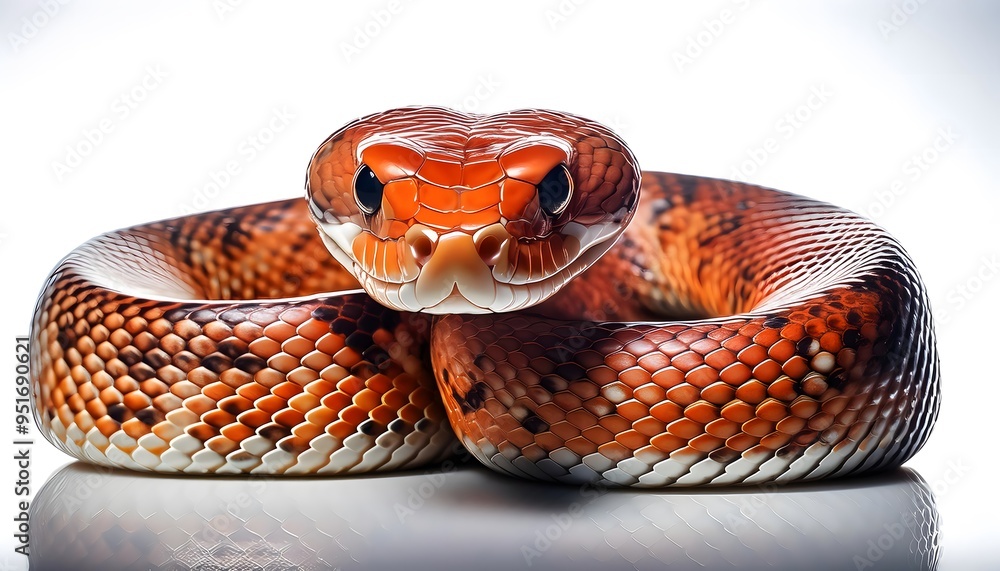 Obraz premium A Corn Snake on a white background.