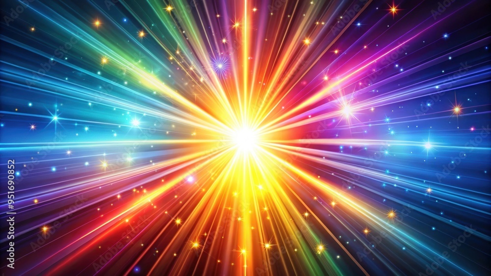 Abstract starburst light background with vibrant colors and rays of light shooting outwards , abstract, starburst, light Abstract starburst light background with vibrant colors and rays of light shooting outwards , abstract, starburst, light