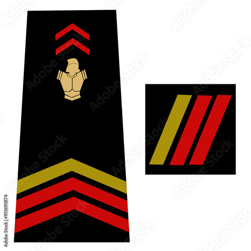 Galon de l'armée de terre française: Pompier de Paris. Caporal-chef premier degré