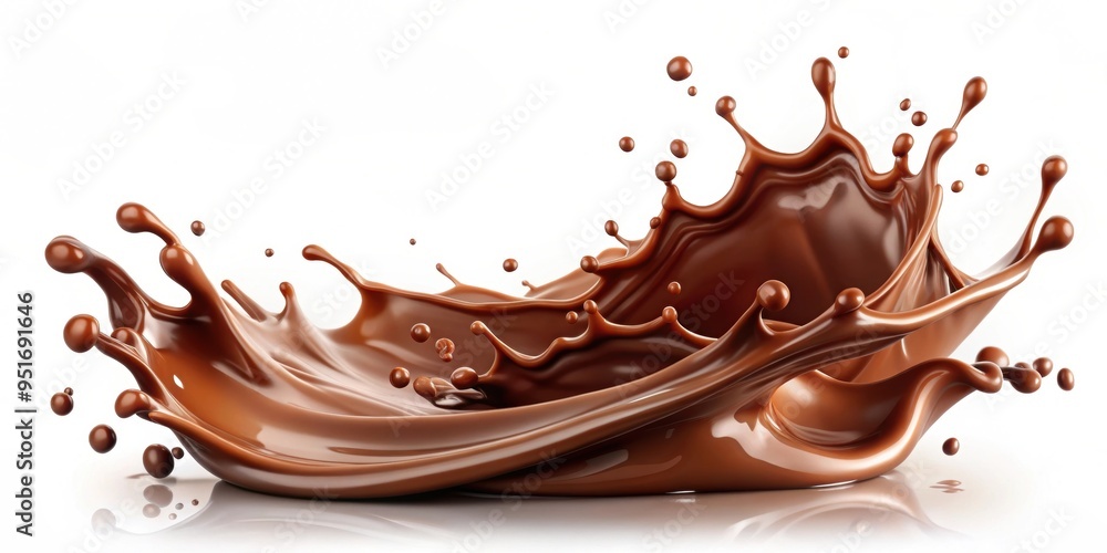 Liquid chocolate splash on white background with copy space, chocolate, liquid, splash, white background, copy space, dessert Liquid chocolate splash on white background with copy space, chocolate, liquid, splash, white background, copy space, dessert
