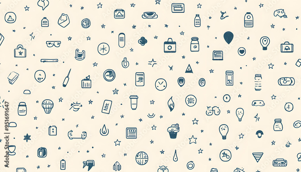Repeating small icons, like stars, dots, or simple symbols, evenly spaced on a neutral background for a subtle pattern. Repeating small icons, like stars, dots, or simple symbols, evenly spaced on a neutral background for a subtle pattern.