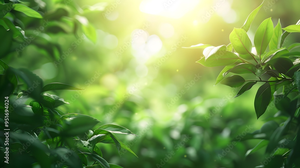 blurred green nature background with sunlight and bokeh blurred green nature background with sunlight and bokeh