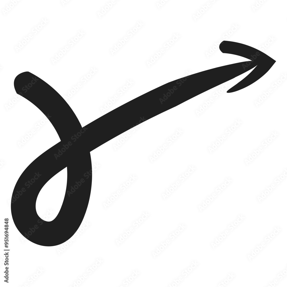 Artistic modern black arrow vector design isolated on a white square background Artistic modern black arrow vector design isolated on a white square background
