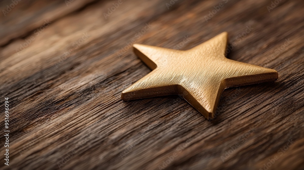 Star rating on a wooden table with shadows, featuring hyper detailed and elegant designs for a premium effect Star rating on a wooden table with shadows, featuring hyper detailed and elegant designs for a premium effect