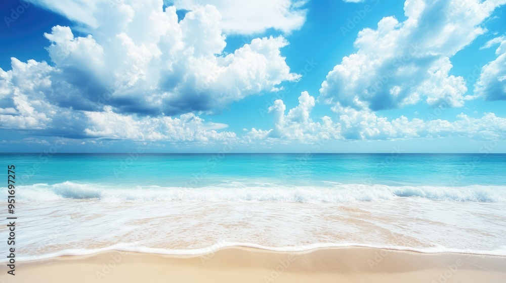 tropical beach panorama, seascape with a wide horizon tropical beach panorama, seascape with a wide horizon