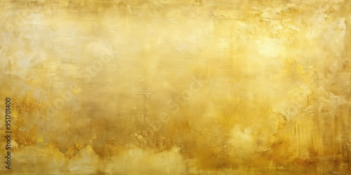 Abstract painting in light yellow and gold with brunaille underpainting , abstract, painting, light yellow photo