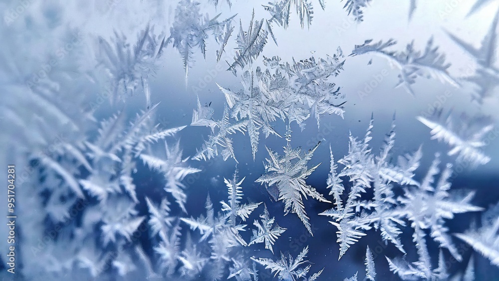 Intricate frost patterns on a window pane, creating a delicate and beautiful winter scene. Intricate frost patterns on a window pane, creating a delicate and beautiful winter scene.