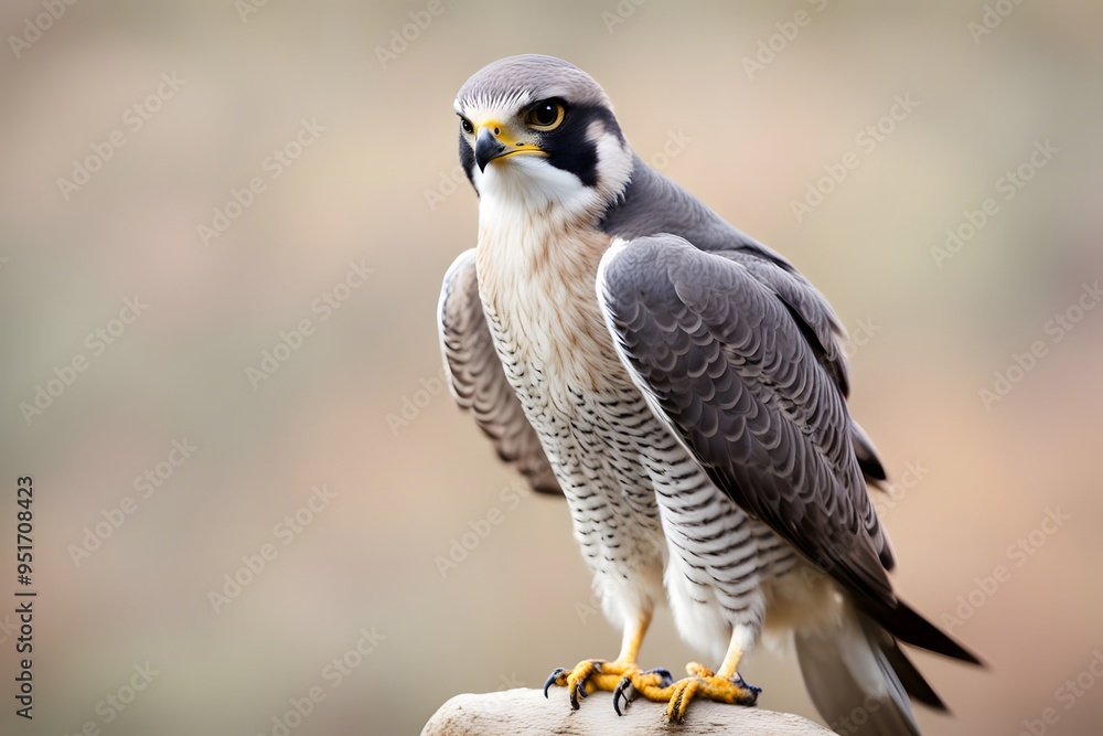 Grey falcon bird blurry nature background, Ai Generated Grey falcon bird blurry nature background, Ai Generated