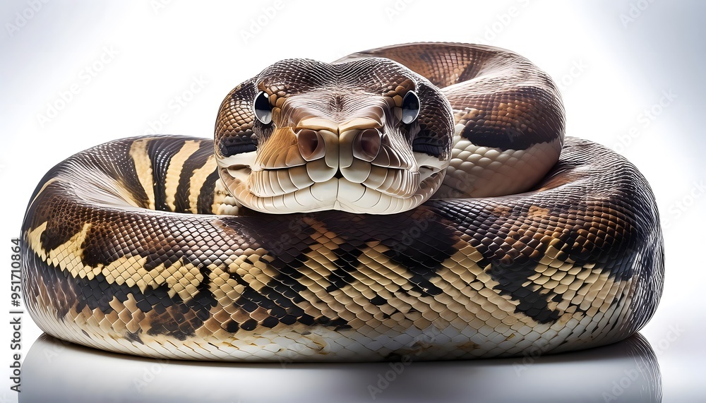 Obraz premium A Python on a white background