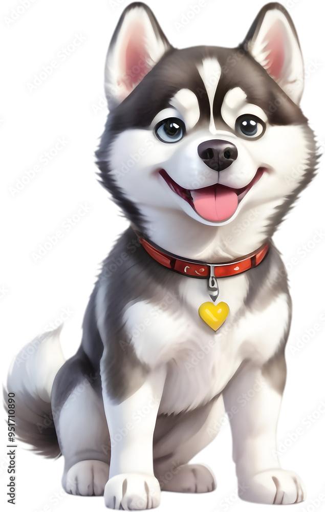 Adorable Siberian Husky Cartoon Clipart for Kids and Designers. Adorable Siberian Husky Cartoon Clipart for Kids and Designers.