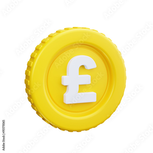 pound sterling 3d render icons photo