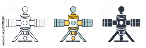 Space Probe icon symbol vector illustration isolated on white background