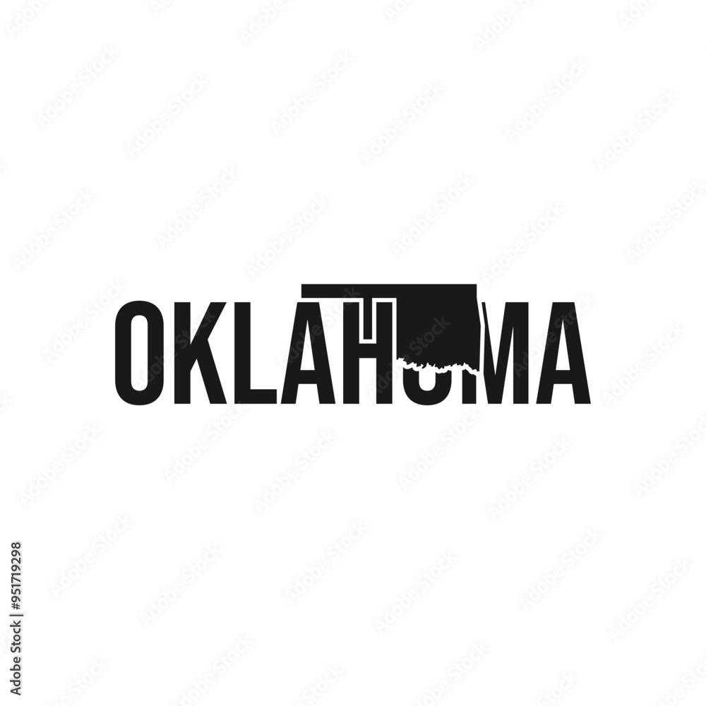 oklahoma state symbol, map icon with vector silhouette oklahoma state symbol, map icon with vector silhouette