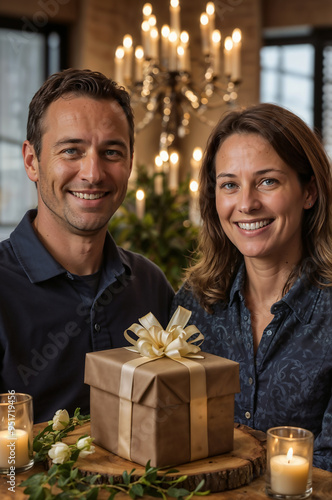 Couple Celebrating Christmas 