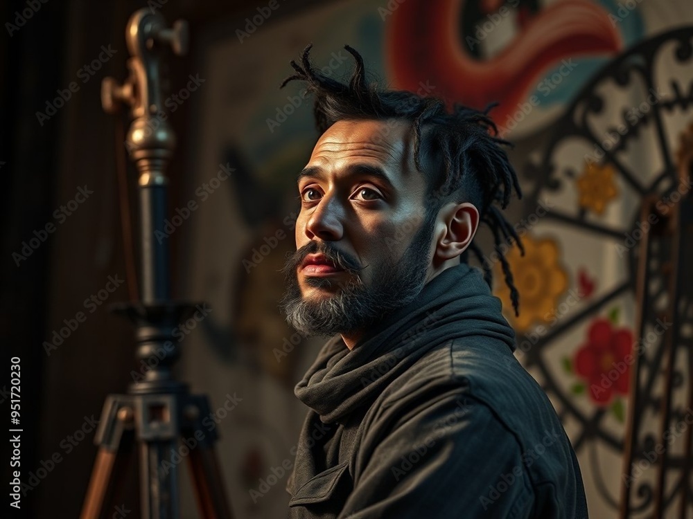 Fototapeta premium Stunning high resolution photos of a talented artist for whom the stage is life. Lifestyle