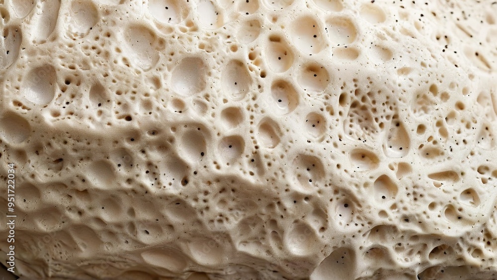 Close-up of a textured surface with small holes and specks. Close-up of a textured surface with small holes and specks.