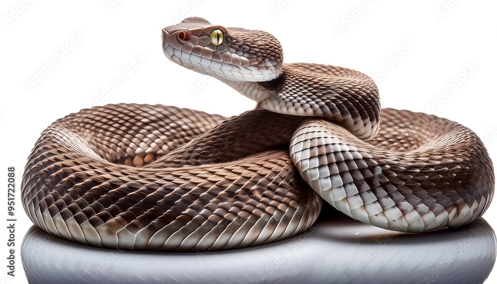 Obraz premium A Viper on a white background. 