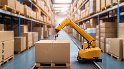 Logistics center with automated storage and retrieval systems