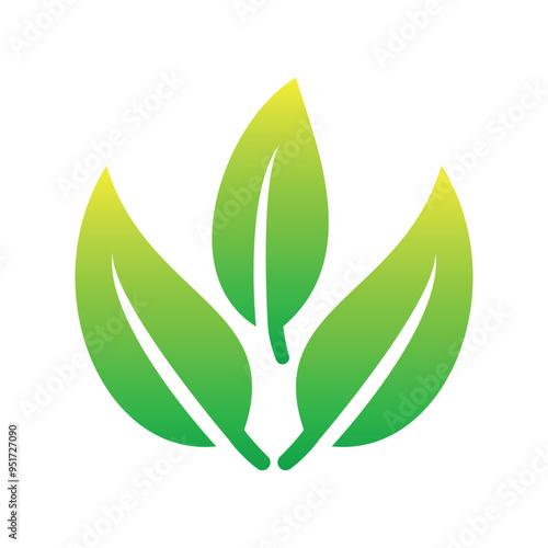 leaf sign symbol vector glyph color icon