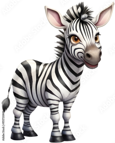 Adorable Zebra Cartoon Clipart for Kids and Creative Projects. 