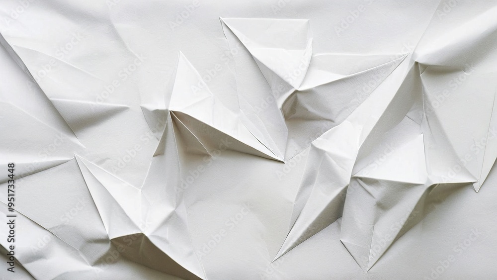 Abstract white paper texture with folded and creased surface. Abstract white paper texture with folded and creased surface.