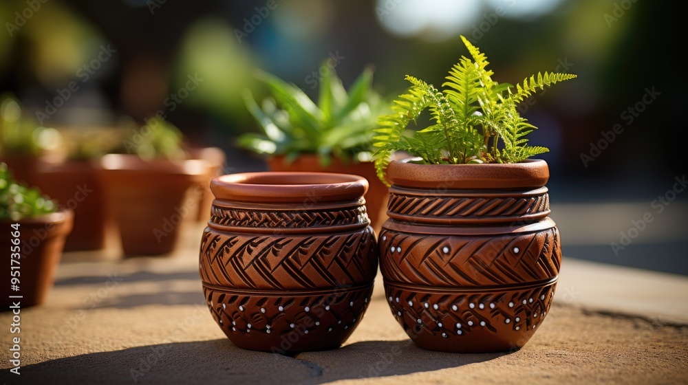 empty Shakla Dist clay pot with designing paterns empty Shakla Dist clay pot with designing paterns