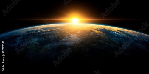 Seeing the earth from space with the sun at its center,