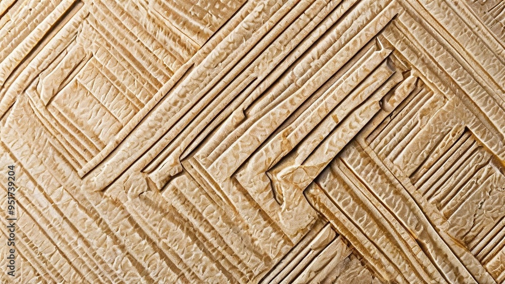 Close-up of a textured beige surface with diagonal lines and patterns. Close-up of a textured beige surface with diagonal lines and patterns.