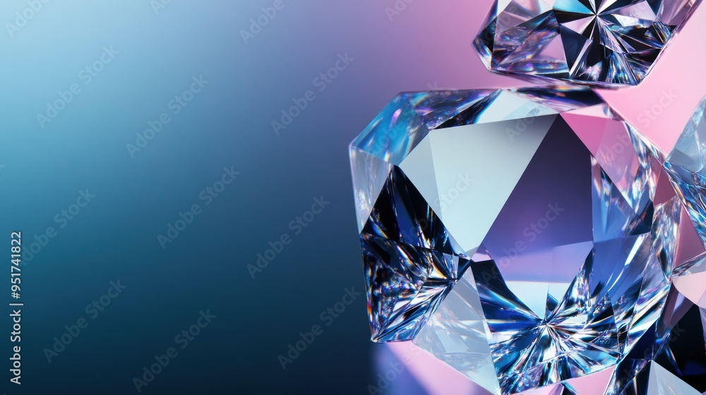 Sparkling Diamonds on a Gradient Background Sparkling Diamonds on a Gradient Background