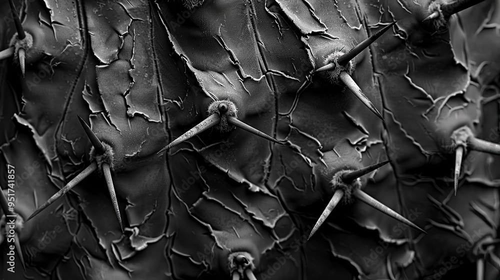 Close-up of a cactus, showing the spines and textured skin. The image highlights the resilience and unique beauty of the plant. Close-up of a cactus, showing the spines and textured skin. The image highlights the resilience and unique beauty of the plant.