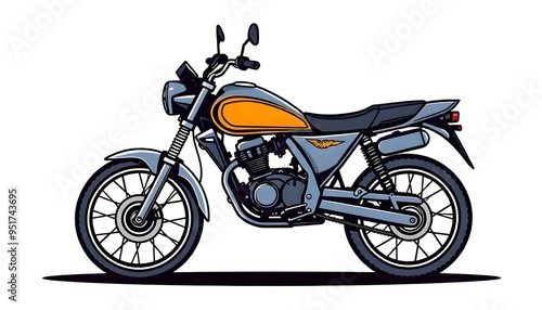 Motorbike icon drawing clipart isolated on a white background