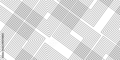 Abstract background with black lines and white background design Geometric design with dynamic on white background in concept, wave. rectangle and triangle lines and shapes design	