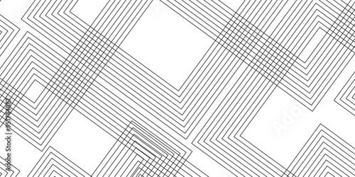 Abstract background with black lines and white background design Geometric design with dynamic on white background in concept, wave. rectangle and triangle lines and shapes design	