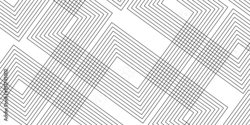 Abstract background with black lines and white background design Geometric design with dynamic on white background in concept, wave. rectangle and triangle lines and shapes design	